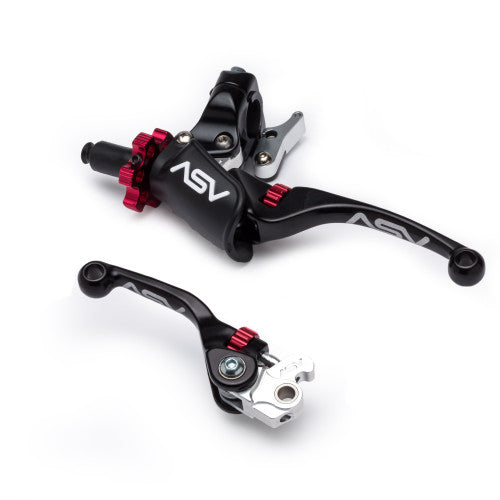 ASV F4 PRO Clutch and Brake Lever Pair Pack w/ Hot Start Perch (For Yamaha) # BCF40106YPH