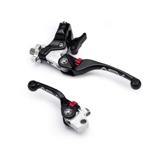 ASV F4 Series Clutch and Brake Lever Pair Pack w/ Hot Start Perch (For Yamaha) # BCF41306YSH