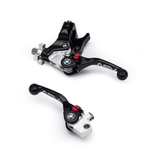 ASV F4 Series Clutch and Brake Lever Pair Pack w/ Hot Start Perch (For Yamaha) # BCF41306YSH