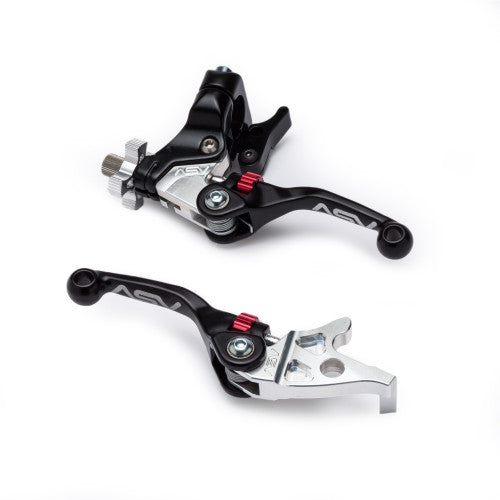 ASV F4 Series ATV Clutch and Brake Lever Pair Pack w/ Hot Start Perch # BCF4A206SHC