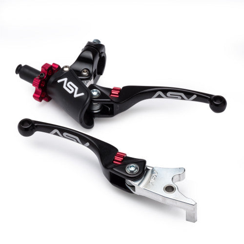 ASV F4 PRO ATV Clutch and Brake Lever Pair Pack w/ Perch # BCF4A506PX