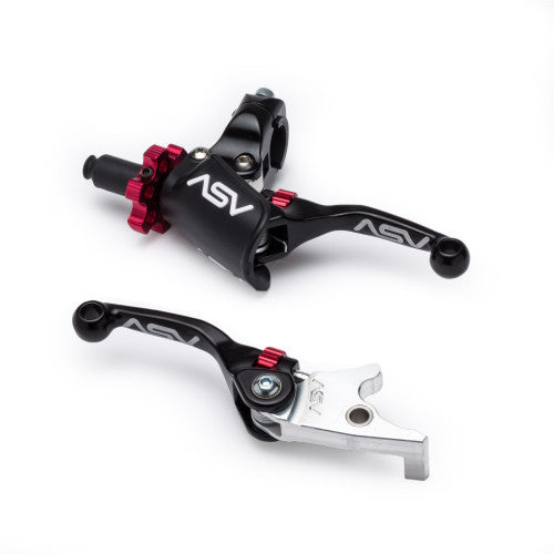 ASV F4 PRO ATV Clutch and Brake Lever Pair Pack w/ Perch # BCF4A506PX