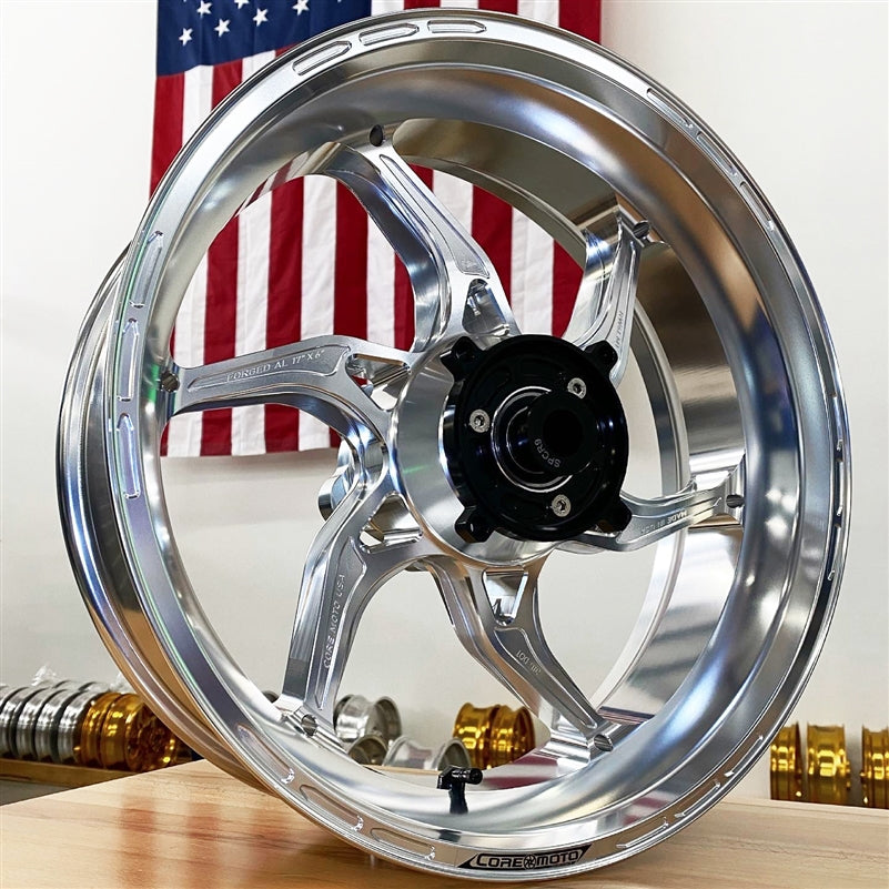Core Moto Apex-6 Forged Wheel - Gloss Clear Bright
