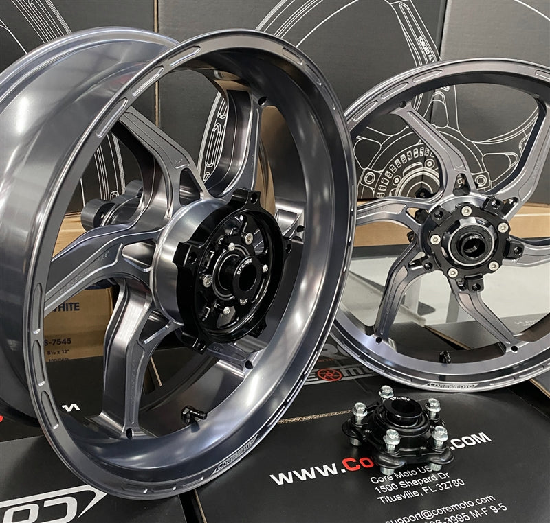 Core Moto Apex-6 Forged Wheel - Gloss Ti Gray