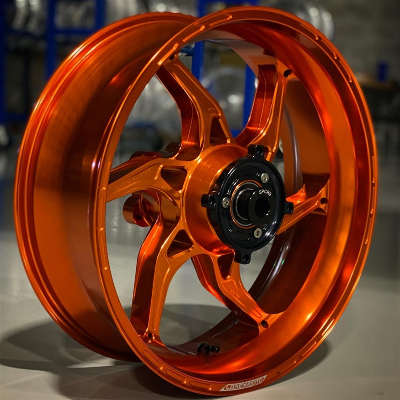 Core Moto Apex-6 Forged Wheel - Gloss Orange