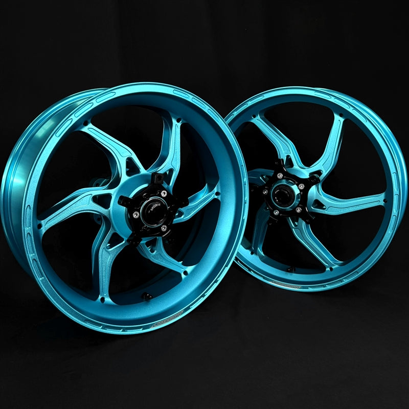 Core Moto Apex-6 Forged Wheel - Satin Arctic Blue Frost