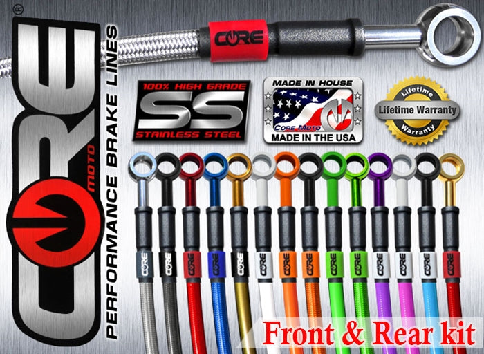 Core Moto Front & Rear Brake Line Kit — Suzuki GSXR750 (2006-2007)
