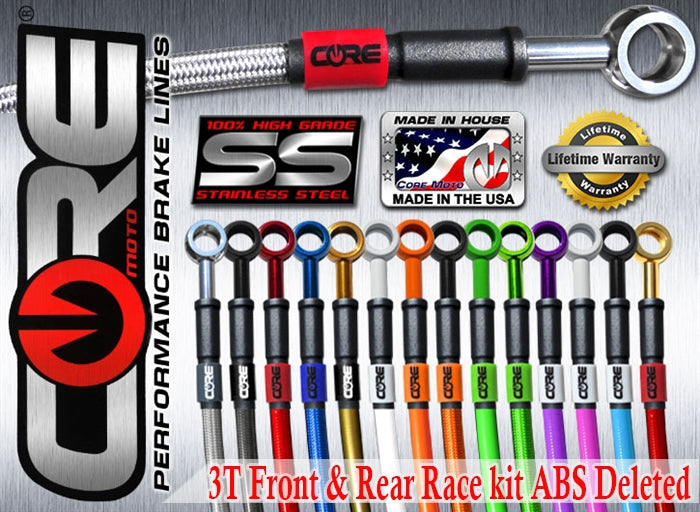 Core Moto Front & Rear Brake Line Kit — Yamaha YZF-R1 (2015-2024) Race Only, ABS Deleted