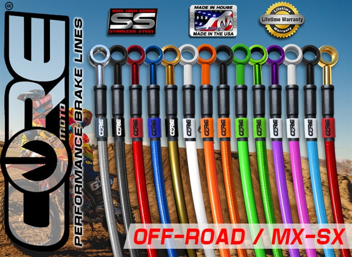Core Moto Front & Rear Brake Line Kit — Kawasaki KLR650 (2008-2018)