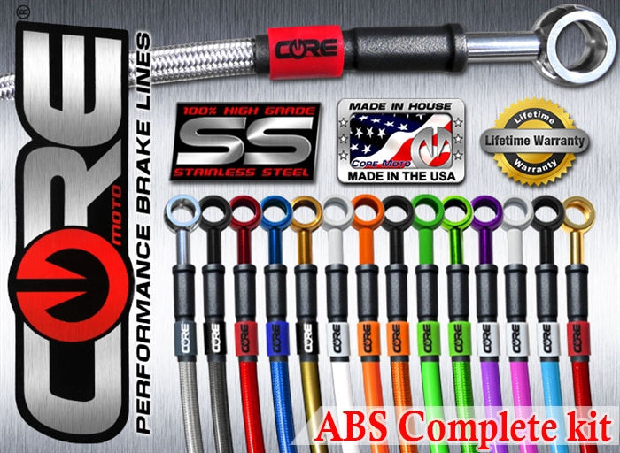 Core Moto Front & Rear Brake Line Kit — Yamaha YZF-R1 ABS (2015-2021)
