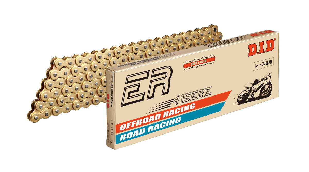 D.I.D. 415 ERZ Series Gold Plated Non O-Ring Racing Chain