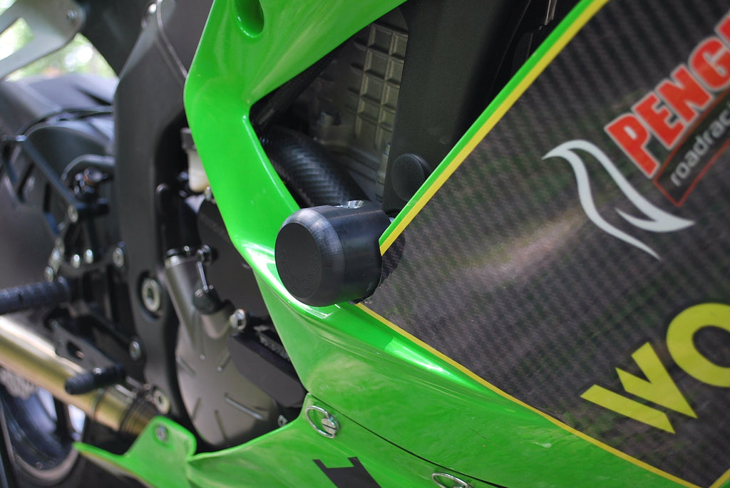 Woodcraft 2013-18 Kawasaki ZX636R Frame Slider Kit with pucks
