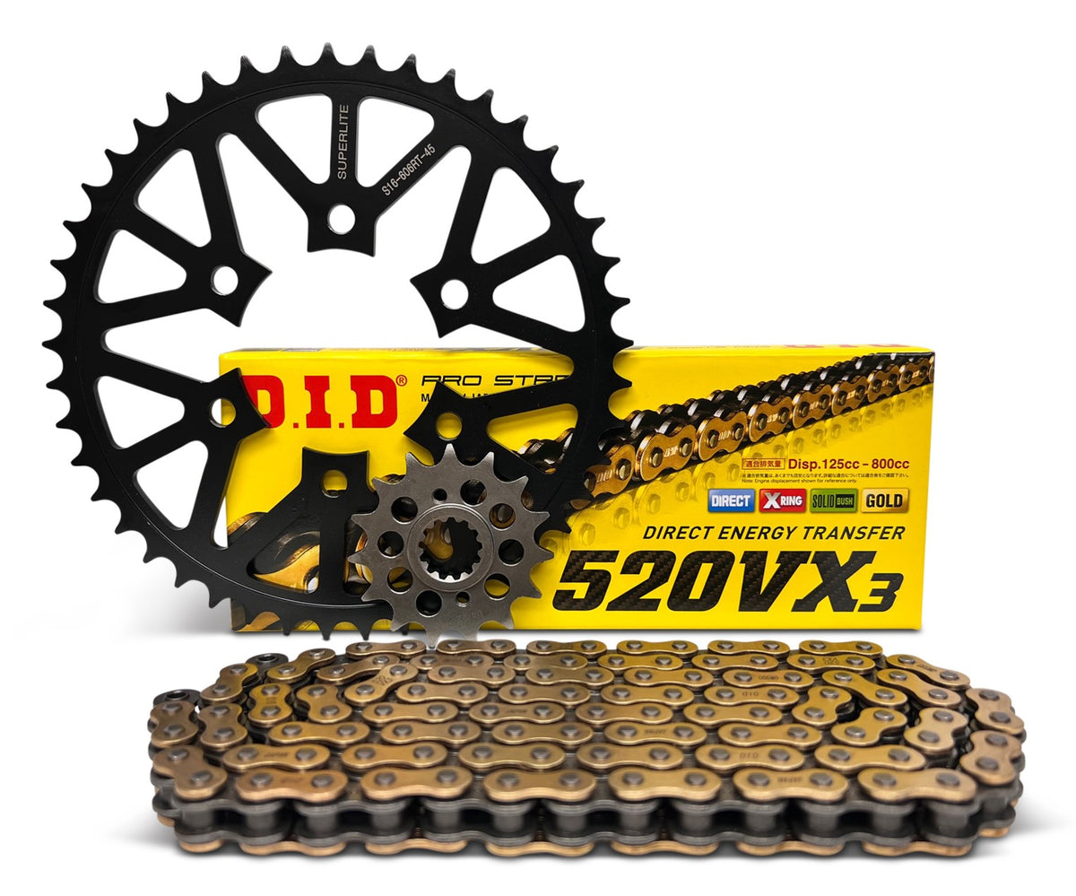 Superlite Kawasaki ZX-6R Ninja '98-04 520 Chain Chain & Sprocket Kit