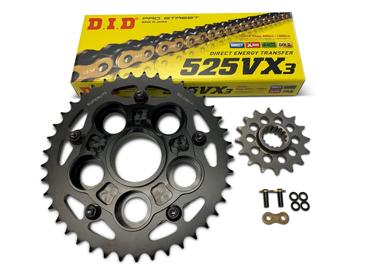 Superlite Ducati 796 Monster '10-14 525 Quick Change Chain & Sprocket Kit