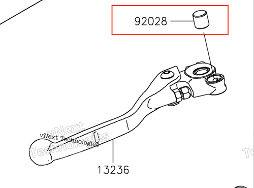 ASV OEM-Style Replacement Push Rod Barrel for Kawasaki KX250 KX450 Hydraulic Clutch Levers