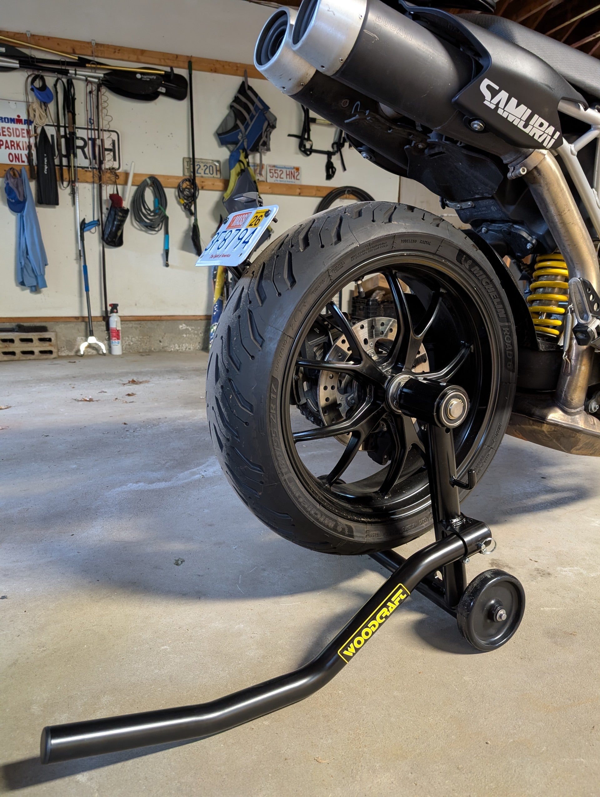 Woodcraft Single Sided Swingarm Rear Stand with Pin