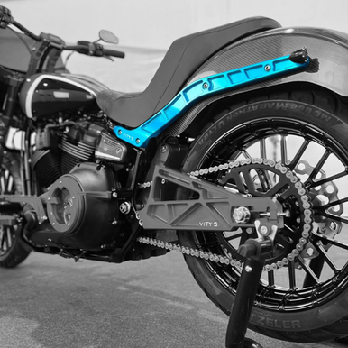 Brock's Performance Vity's Design Rear Fender Mount w/ Turn Signal Holes Sky Blue Low Rider S/ST (18-26)