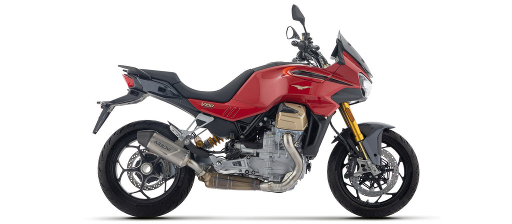 Arrow Indy Race EVO Titanium Slip On with Carbon End Cap - Moto Guzzi Stelvio/V100 Mandello