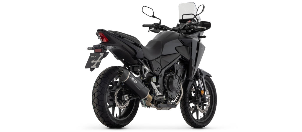Arrow Indy Race EVO Aluminium "Dark" Slip On with Carbon End Cap - Honda NX500/CB500F ABS