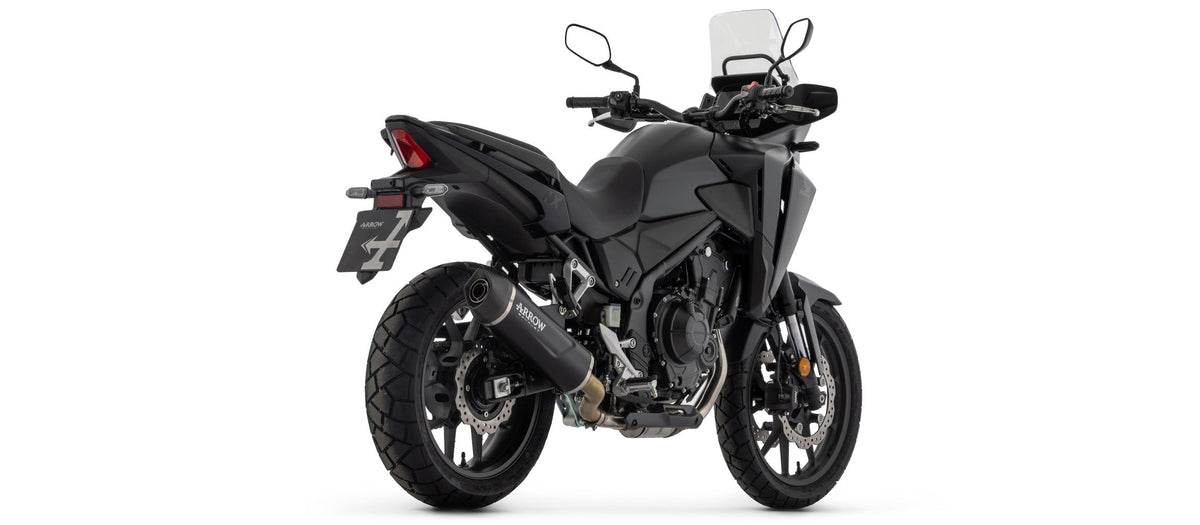 Arrow Indy Race EVO Aluminium "Dark" Slip On with Carbon End Cap - Honda NX500/CB500F ABS