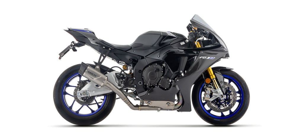 Arrow Half System Racing - Indy Race EVO Titanium Slip On + Titanium Link Pipe Ø60mm. - Yamaha YZF-R1/YZF-R1 World GP 60th Anniversary Edition