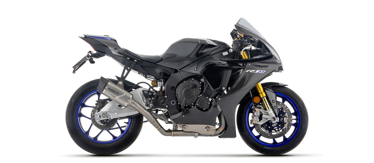 Arrow Half System Racing - Indy Race EVO Titanium Slip On + Titanium Link Pipe Ø60mm. - Yamaha YZF-R1/YZF-R1 World GP 60th Anniversary Edition