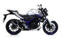 Arrow Street Thunder Aluminium "Dark" Slip On with Carbon End Cap - Yamaha MT-03/YZF-R3