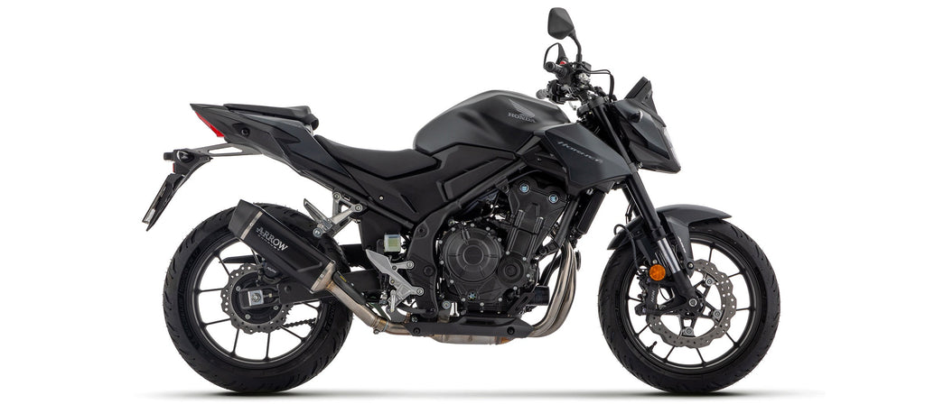 Arrow Indy Race EVO Aluminium "Dark" Slip On with Carbon End Cap - Honda NX500/CB500F ABS