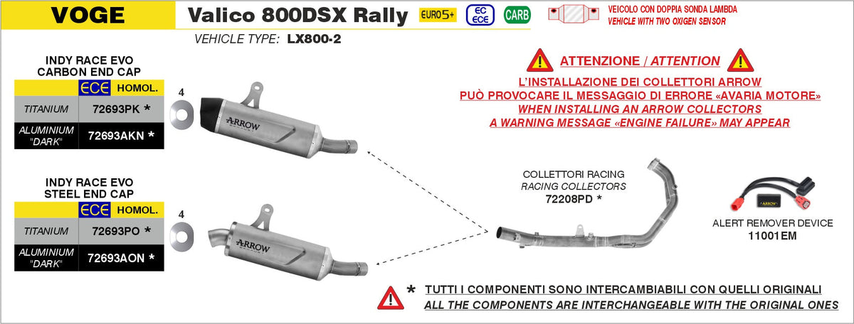 Arrow Indy Race EVO Aluminium "Dark" Slip On with Steel End Cap