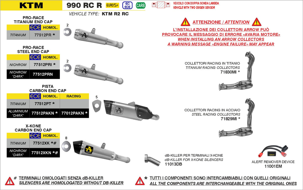 Arrow X-Kone Titanium Slip On - KTM 990 Duke/990 RC R