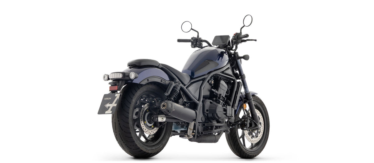 Arrow Rebel Slip On with Carbon Fiber End Cap - Honda Rebel 1100/CMX1100 Rebel 1100T