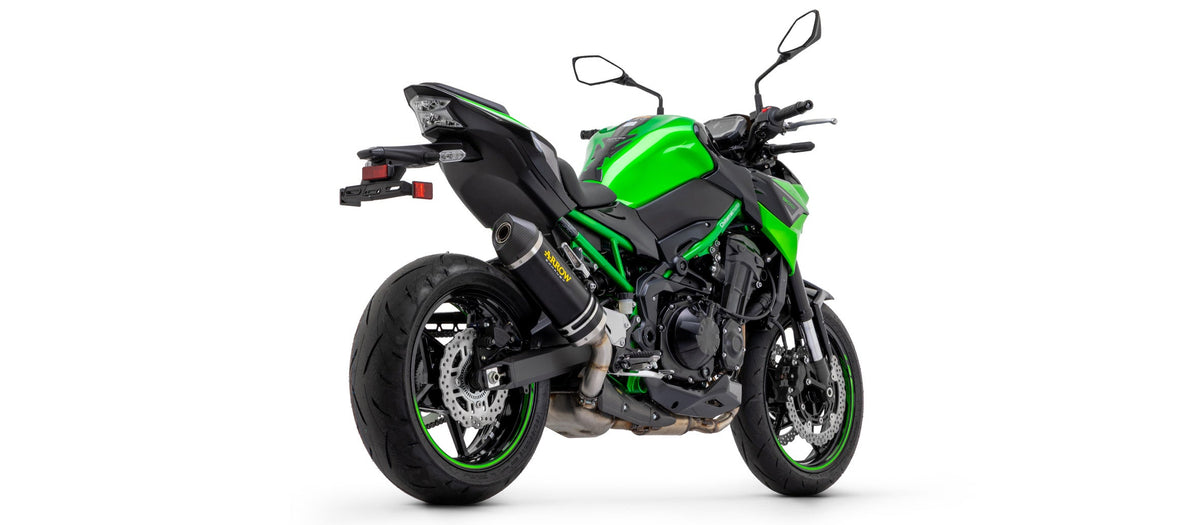 Arrow Race-Tech Approved Aluminium "Dark" Slip On with Carbon End Cap - Kawasaki Z900