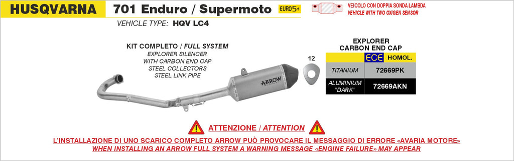 Arrow Full System with Explorer Aluminium Dark Slip Ons
