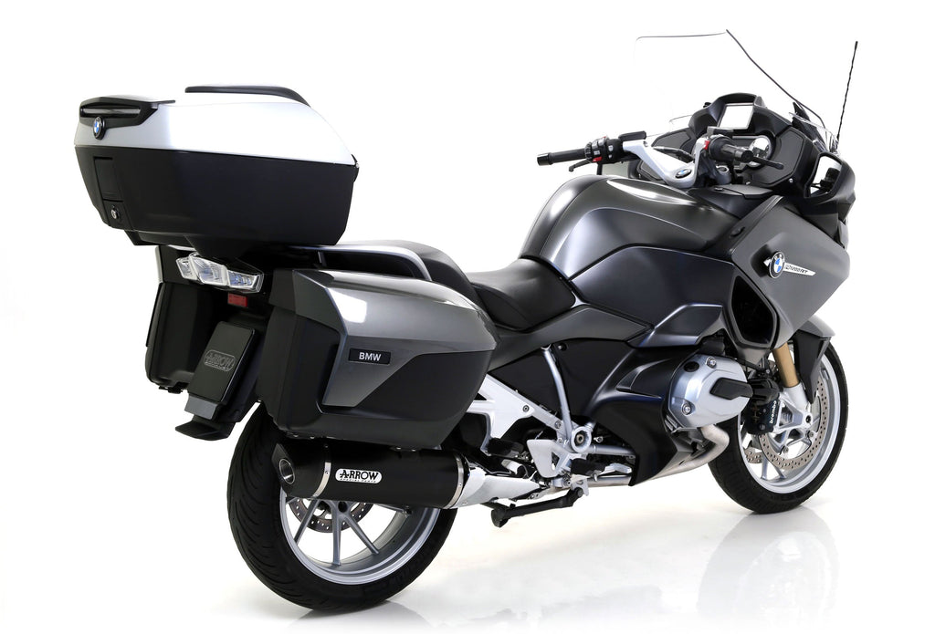 Arrow Maxi Race-Tech Aluminium "Dark" Slip On with Carbon End Cap - BMW R1200RT