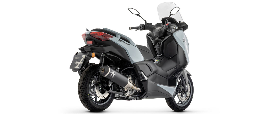 Arrow Urban Aluminium "Dark" Slip On with "Dark" End Cap - Yamaha CZD300 XMAX