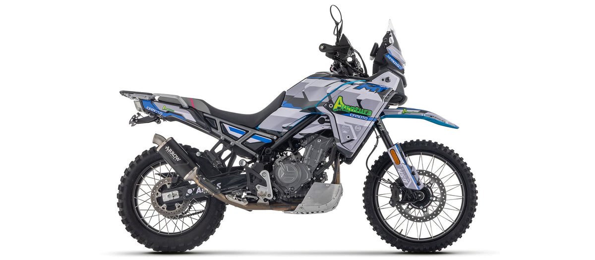 Arrow Indy Race EVO Aluminium "Dark" Slip On with Steel End Cap - CFMoto IBEX 450 S / T