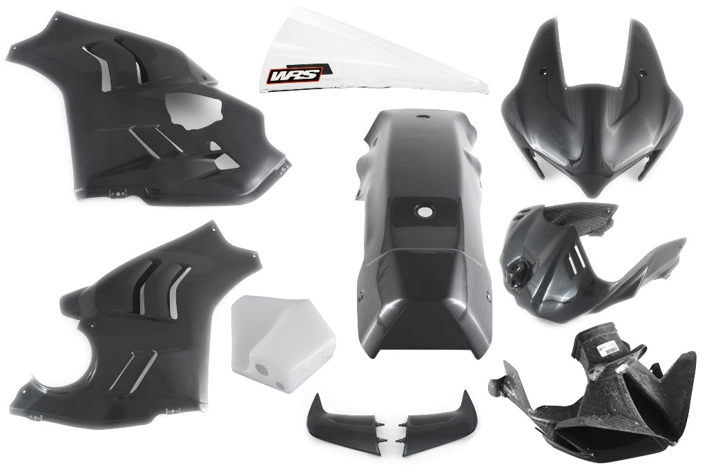 Fullsix Carbon Complete Fairing Kit - V4/R 2022 -> Rs - with Fasteners and Windscreen - Ducati Panigale V4