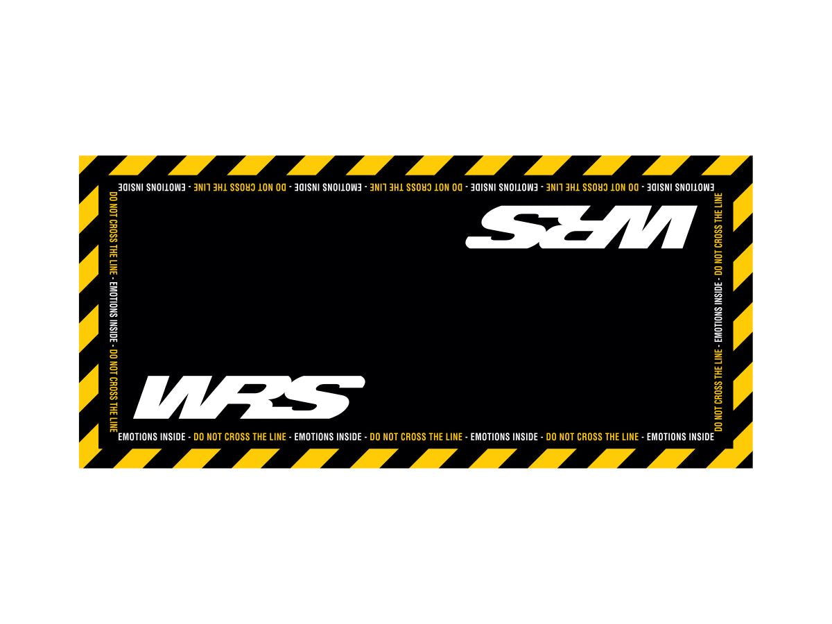 WRS Original WRS Rectangular Motorcycle Carpet With Logo And Yellow Line