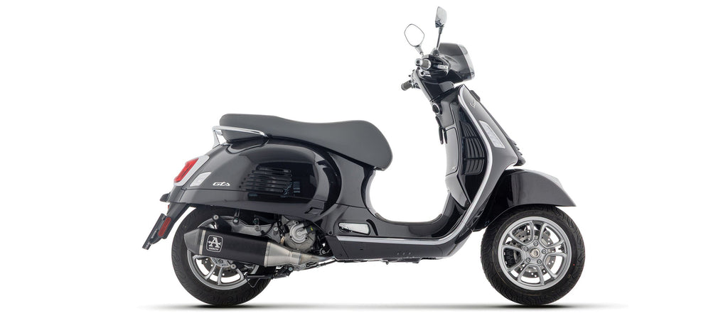 Arrow Racing Full System with Urban Aluminium "Dark" Slip On with Carbon End Cap - Vespa GTS 310