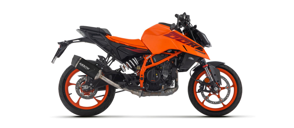 Arrow Indy Race EVO Aluminium "Dark" Slip On with Carbon End Cap - KTM 125 Duke/390 Duke