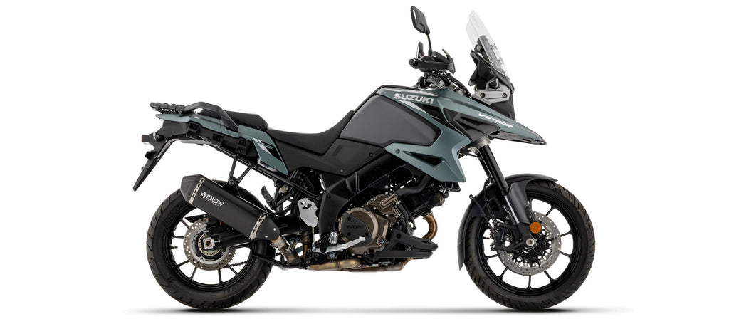 Arrow Explorer Aluminium "Dark" Slip Ons - Suzuki DL1050 V-Strom 1050