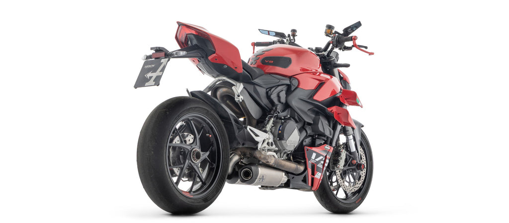 Arrow Titanium Works Slip Ons (Right and Left) with Carbon End Cap - Ducati Panigale V2/Streetfighter V2