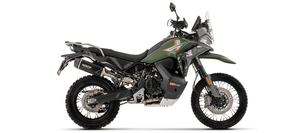 Arrow Indy Race EVO Aluminium "Dark" Slip On with Carbon End Cap - CFMoto 800MT-X