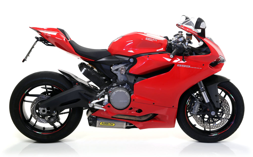 Arrow Titanium Works Slip Ons (Right and Left) with Carbon End Cap - Ducati 899 Panigale/1199 Panigale
