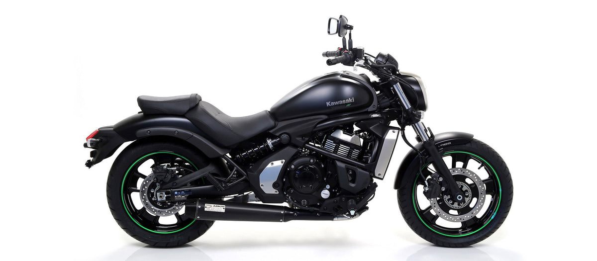 Arrow Rebel Slip On with Carbon Fiber End Cap - Kawasaki EN650 Vulcan S/EN650 Vulcan S ABS