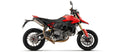Arrow Round-Sil Titanium Racing Slip Ons (Right & Left) with Carbon End Cap - Ducati Hypermotard