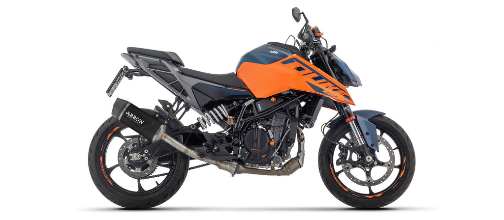 Arrow Indy Race EVO Aluminium "Dark" Slip On with Carbon End Cap - KTM 125 Duke/390 Duke