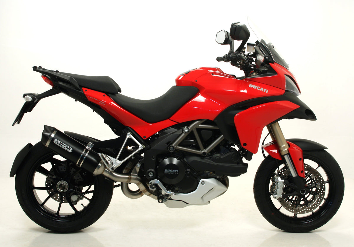 Arrow Race-Tech Aluminium "Dark" Slip On with Carbon End Cap - Ducati Diavel/Diavel AMG