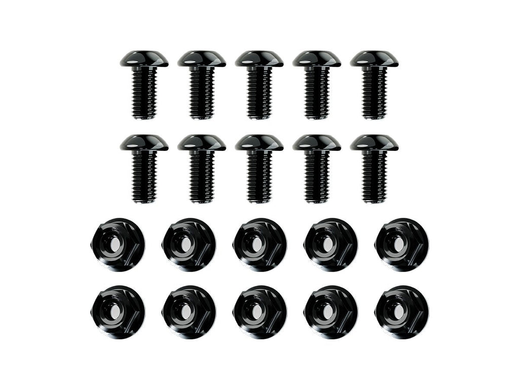 WRS WINDSCREEN M5x10MM ALUMINUM SCREW WITH NUTS KIT