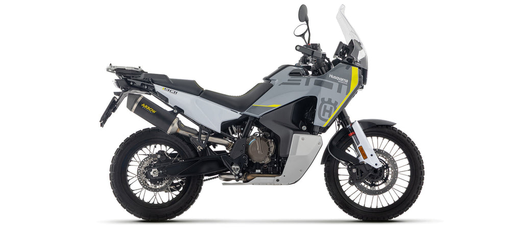 Arrow Race-Tech Aluminium "Dark" Slip On with Carbon End Cap - Husqvarna Norden 901/Norden 901 Expedition / KTM 890 SMT/790 Adventure